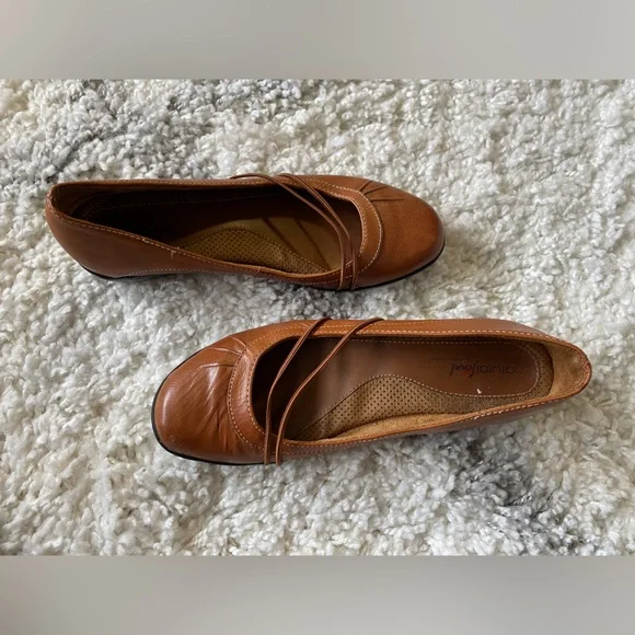 Natural Soul By Naturalizer Shoes Flat Mary Jane Brown Comfort Womens Size 8 Med - Picture 2 of 7